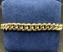 EXQUISITE 14 YELLOW GOLD CUBAN LINK BRACELET