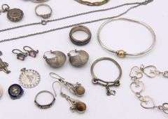 Group Lot of Vintage 925 Sterling Silver Jewelry