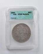 VF30 1894 Morgan Silver Dollar Cleaned ICG