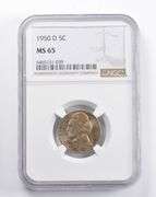 MS65 1950-D Jefferson Nickel NGC INSANE COLOR