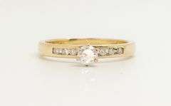 14kt Solid Yellow Gold Diamond Ring
