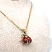 BEAUTIFUL LADYBUG PENDANT CRAFTED IN 14K YELLOW GOLD