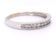Dazzling Channel Set Diamond Half Band in White Gold