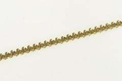 10K Yellow Gold Diamond Wavy Classic Vintage Tennis Bracelet