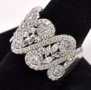 Large CZ Ring In Sterling Silver