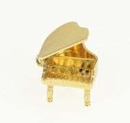 14K Yellow Gold Articulated Classic Vintage Piano Music Charm/Pendant