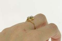 14K Yellow Gold 0.50 Ctw Two Diamond Vintage Engagement Ring
