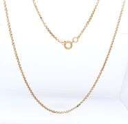 Elegant 18kt Yellow Gold Box Chain Necklace