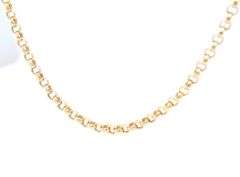 Powerful Yellow Gold Rolo Link Chain Necklace