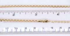 Powerful Yellow Gold Rolo Link Chain Necklace