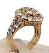 14K YELLOW GOLD ENGAGEMENT RING WITH 4.35 CARAT DIAMONDS