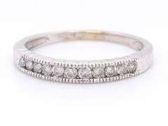 Dazzling Channel Set Diamond Half Band in White Gold