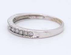 Dazzling Channel Set Diamond Half Band in White Gold