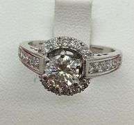 CERTIFIED LADIES 18K WHITE GOLD AND DIAMOND RING