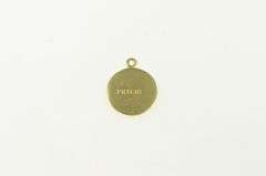14K Yellow Gold Pope Religious Motif Vintage Christian Charm/Pendant