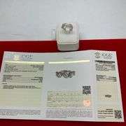 CERTIFIED LADIES 14K WHITE GOLD AND DIAMOND RING