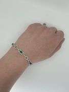 Stunning Emerald & Diamond Bracelet Made in White Gold
