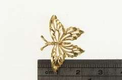 14K Yellow Gold Diamond Cut Butterfly Change Vintage Charm/Pendant
