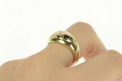14K Yellow Gold Ruby Sapphire Heart Diamond Domed Statement Ring