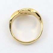 Fashionable 14k Opal Inlay Ring with Diamonds