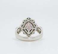 GIA CERTIFIED RARE NATURAL PINK SAPPHIRE & DIAMOND PLATINUM RING