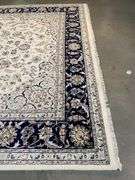 Fine Silk & Wool Kashan Rug 9x12.3