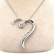 14K WHITE GOLD CHARM NECKLACE WITH DIAMONDS