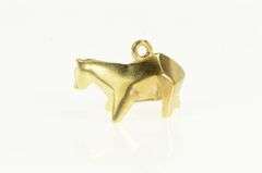 14K Yellow Gold 3D Stylized Bear Geometric Animal Charm/Pendant
