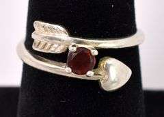 Adorable Cupids Bow Ring In Sterling Silver