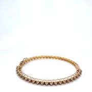 14K YELLOW GOLD BANGLE WITH DIAMONDS