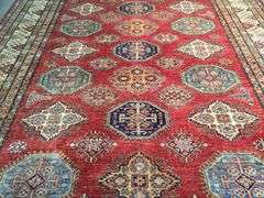 Exquisite Fine Geometric Super Kazak Rug 9x12