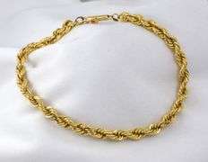 Classic 14k Solid Rope Bracelet