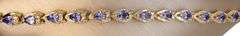 14K YELLOW GOLD BRACELET WITH TANZANITE