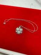 CERTIFIED BRAND NEW 14K WHITE GOLD AND DIAMOND PENDANT AND CHAIN. 3.22 CARATS