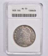 AU50 1835 Capped Bust Half Dollar ANACS