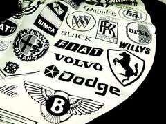 Rare Vintage Automobile Makers Silk Scarf