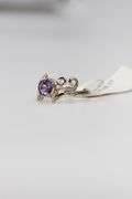 Sterling Silver Natural Amethyst Gemstone Ring Size 6