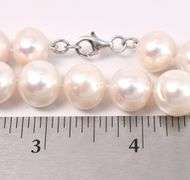 Fresh Water Pearl Necklace In Sterling Silver