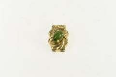 14K Yellow Gold Victorian Style Nephrite Slide Bracelet Charm/Pendant