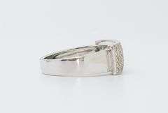 14kt Solid White Gold & Diamond Band Ring
