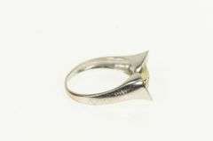 14K White Gold 0.28 Ctw Diamond Geometric Curvy Infinity Ring