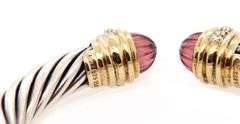 David Yurman Renaissance Tourmaline and Diamond Cuff Bracelet in 18K and Sterling