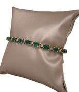VINTAGE BRACELET WITH EMERALDS AND DIAMONDS