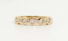 14kt Solid Yellow Gold Diamond Band