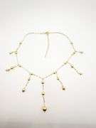 BEAUTIFUL 22KT YELLOW GOLD PLATED CHANDELIER STATION NECKLACE