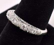 CZ Band Ring In Sterling Silver