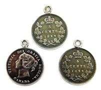 3 Canadian 1899 Love Token Coin Pendants