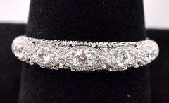 CZ Band Ring In Sterling Silver