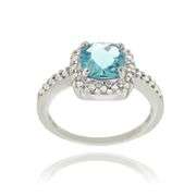 Sterling Silver Swiss Blue Topaz Ring