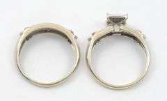 White Gold & Diamond 2 Piece Ring Set